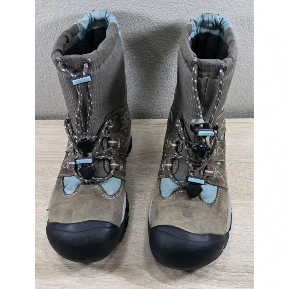 KEEN Waterproof Winter Hiking Boots Brown Blue Insulate 8‎